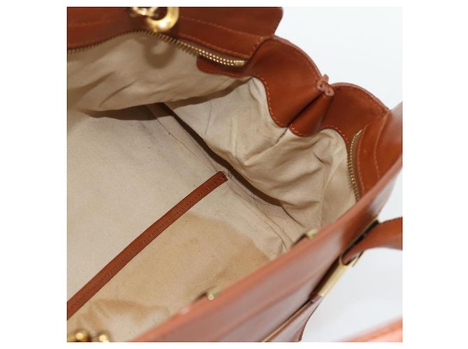 Chloé Borsa Chloe Alice in Pelle 2way Marrone Oro beige Auth ka4362 D'oro - vista 19