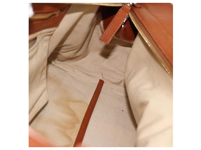 Chloé Borsa Chloe Alice in Pelle 2way Marrone Oro beige Auth ka4362 D'oro - vista 20