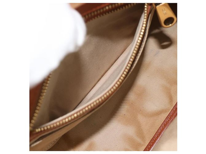 Chloé Borsa Chloe Alice in Pelle 2way Marrone Oro beige Auth ka4362 D'oro - vista 22