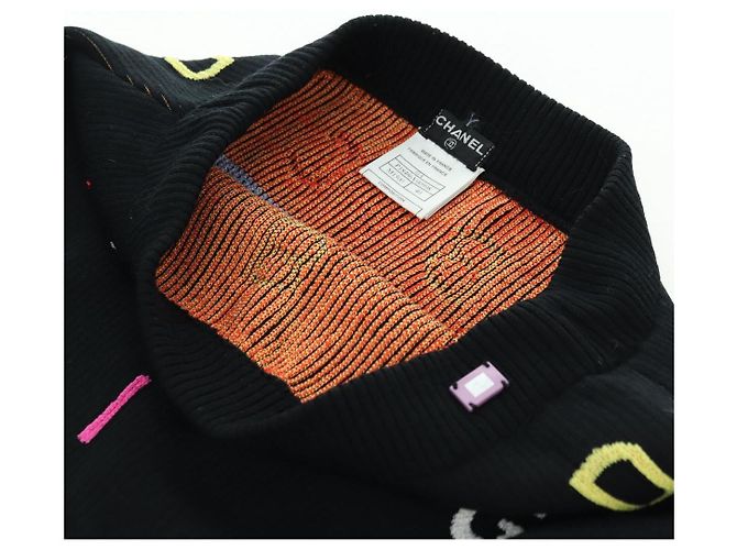 Falda CHANEL de punto de lana negra CC Auth 179649M Negro - vista 5