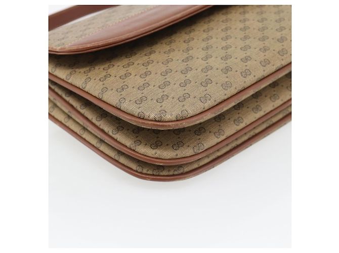 Borsa a tracolla GUCCI Micro GG Supreme PVC Beige Gold 004 106 0024 Auth ka4373 D'oro - vista 11