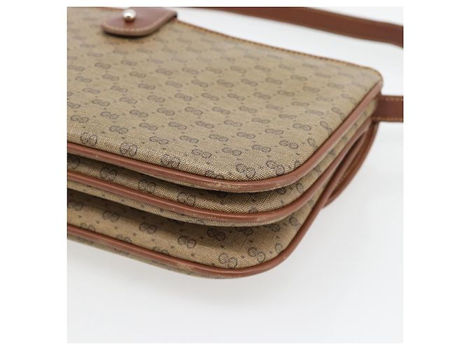 Borsa a tracolla GUCCI Micro GG Supreme PVC Beige Gold 004 106 0024 Auth ka4373 D'oro - vista 12