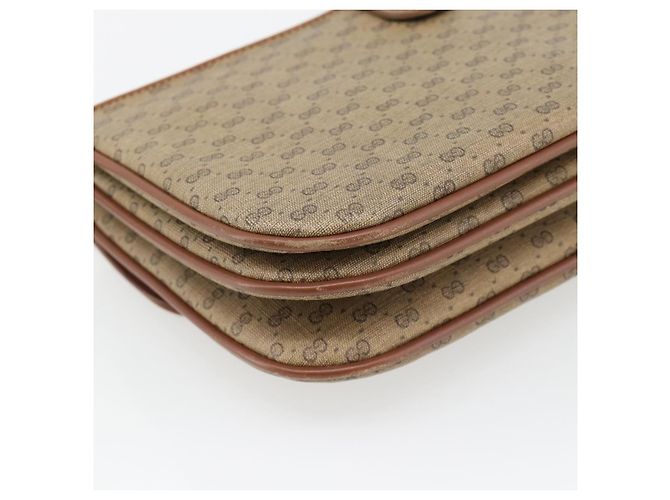 Borsa a tracolla GUCCI Micro GG Supreme PVC Beige Gold 004 106 0024 Auth ka4373 D'oro - vista 13