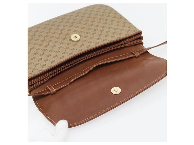 Borsa a tracolla GUCCI Micro GG Supreme PVC Beige Gold 004 106 0024 Auth ka4373 D'oro - vista 15