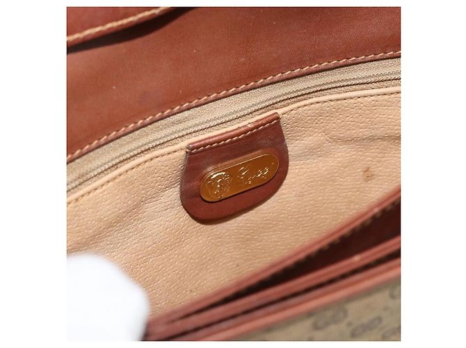 Borsa a tracolla GUCCI Micro GG Supreme PVC Beige Gold 004 106 0024 Auth ka4373 D'oro - vista 16