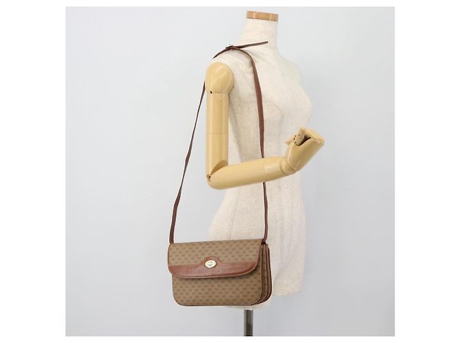 Borsa a tracolla GUCCI Micro GG Supreme PVC Beige Gold 004 106 0024 Auth ka4373 D'oro - vista 25