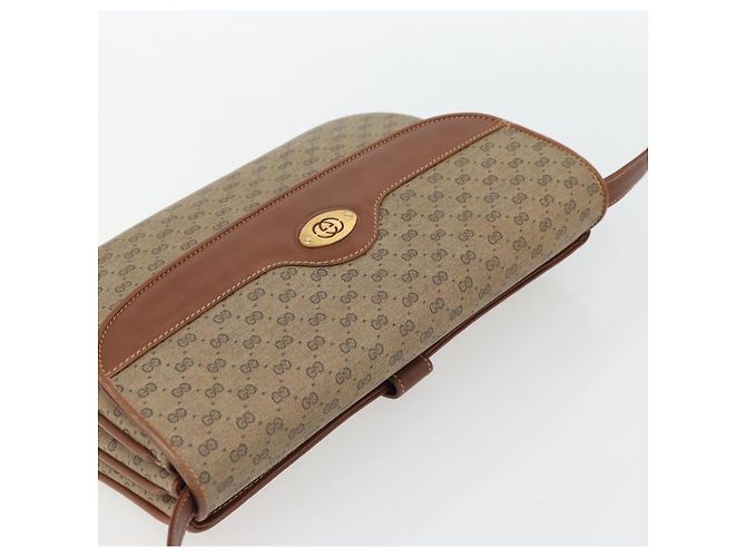 Borsa a tracolla GUCCI Micro GG Supreme PVC Beige Gold 004 106 0024 Auth ka4373 D'oro - vista 6