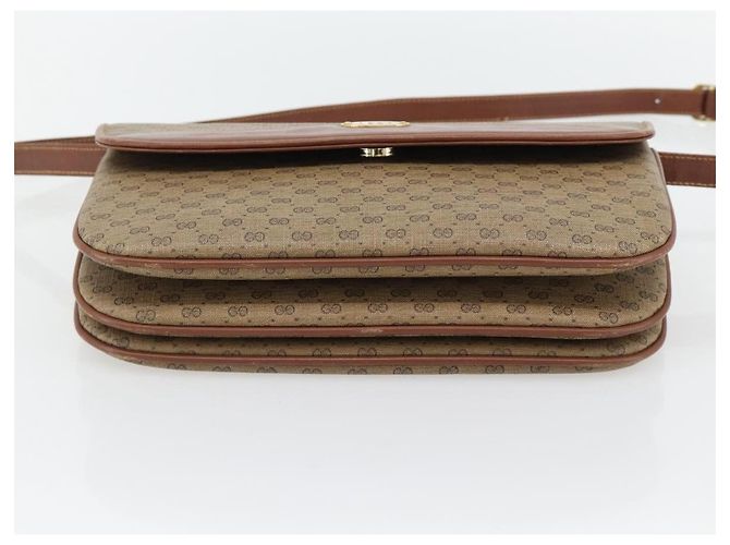 Borsa a tracolla GUCCI Micro GG Supreme PVC Beige Gold 004 106 0024 Auth ka4373 D'oro - vista 9