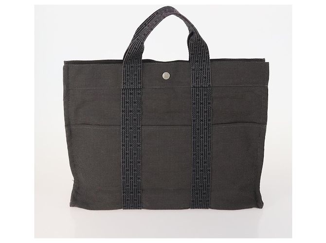 Hermès HERMES Tote Bag Canvas 3 Set Black Gray Auth BA12667 Braun Schwarz - Ansicht 2