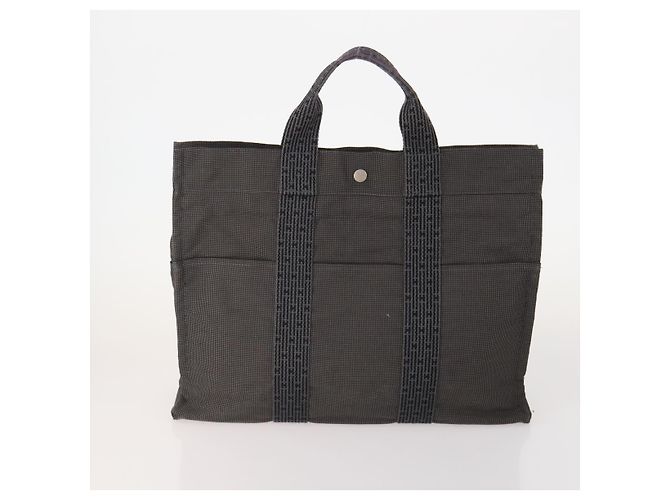 Hermès HERMES Tote Bag Canvas 3 Set Black Gray Auth BA12667 Braun Schwarz - Ansicht 3