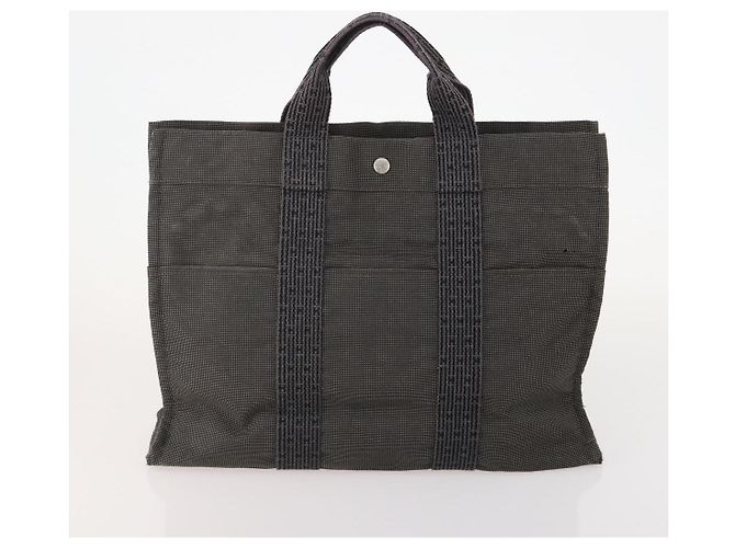 Hermès HERMES Tote Bag Canvas 3 Set Black Gray Auth BA12667 Braun Schwarz - Ansicht 9