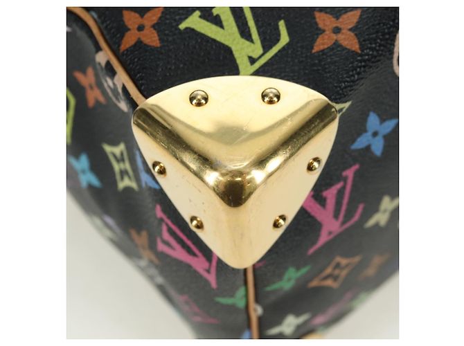 LOUIS VUITTON Borsa Monogram Multicolor Speedy 30 Black M92642 Auth BA12818V Nero - vista 15