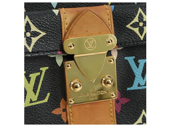 LOUIS VUITTON Borsa Monogram Multicolor Speedy 30 Black M92642 Auth BA12818V Nero - vista 21