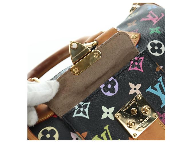LOUIS VUITTON Borsa Monogram Multicolor Speedy 30 Black M92642 Auth BA12818V Nero - vista 22