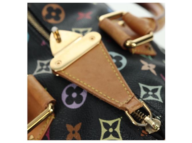 LOUIS VUITTON Borsa Monogram Multicolor Speedy 30 Black M92642 Auth BA12818V Nero - vista 25