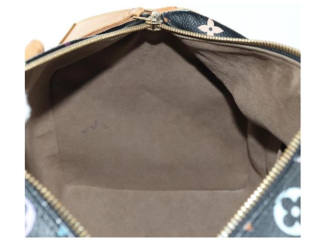 LOUIS VUITTON Borsa Monogram Multicolor Speedy 30 Black M92642 Auth BA12818V Nero - vista 26