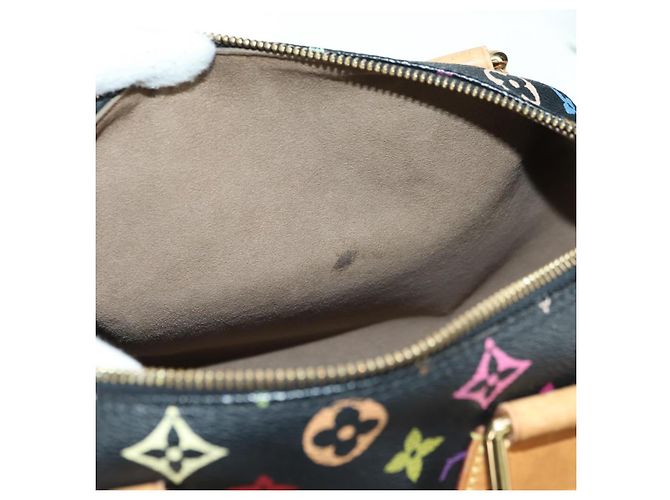 LOUIS VUITTON Borsa Monogram Multicolor Speedy 30 Black M92642 Auth BA12818V Nero - vista 28
