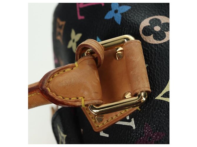 LOUIS VUITTON Borsa Monogram Multicolor Speedy 30 Black M92642 Auth BA12818V Nero - vista 8