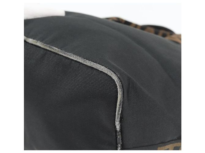 Borsa FENDI in nylon nero argento Auth bs35293 - vista 12
