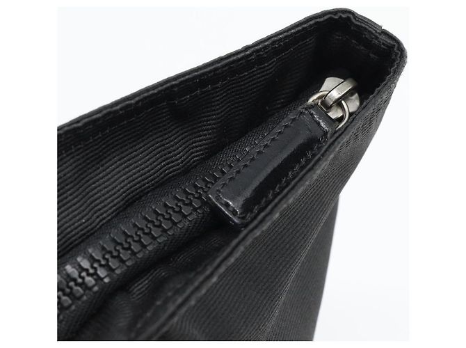 Borsa FENDI in nylon nero argento Auth bs35293 - vista 14