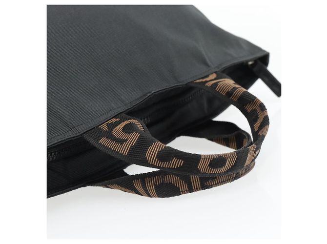 Borsa FENDI in nylon nero argento Auth bs35293 - vista 7