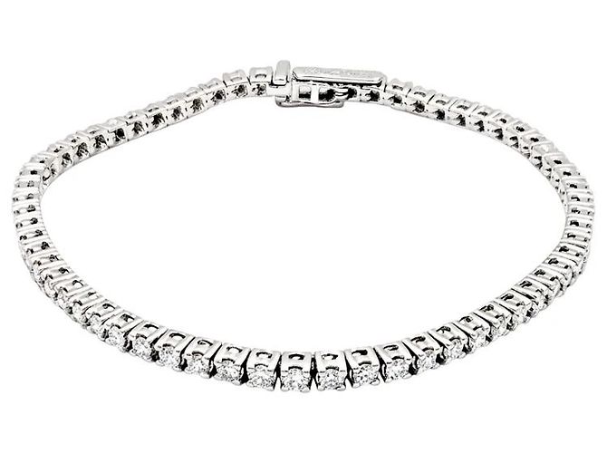 Autre Marque Bracciale linea, oro bianco e diamanti. - vista 2