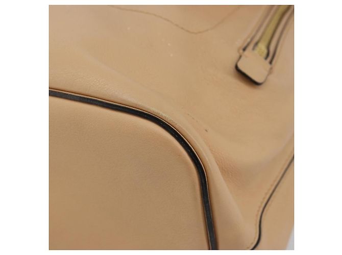 Chloé Zaino Chloe Fay Suede Beige Gold Auth BA12922 D'oro - vista 12