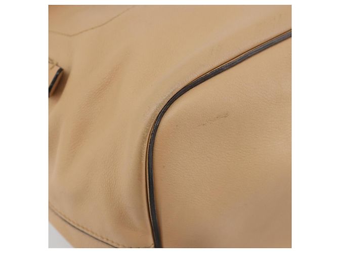 Chloé Zaino Chloe Fay Suede Beige Gold Auth BA12922 D'oro - vista 13