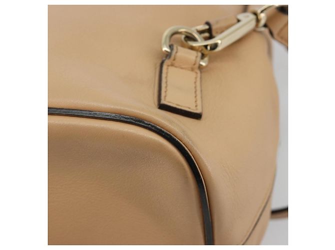 Chloé Zaino Chloe Fay Suede Beige Gold Auth BA12922 D'oro - vista 14