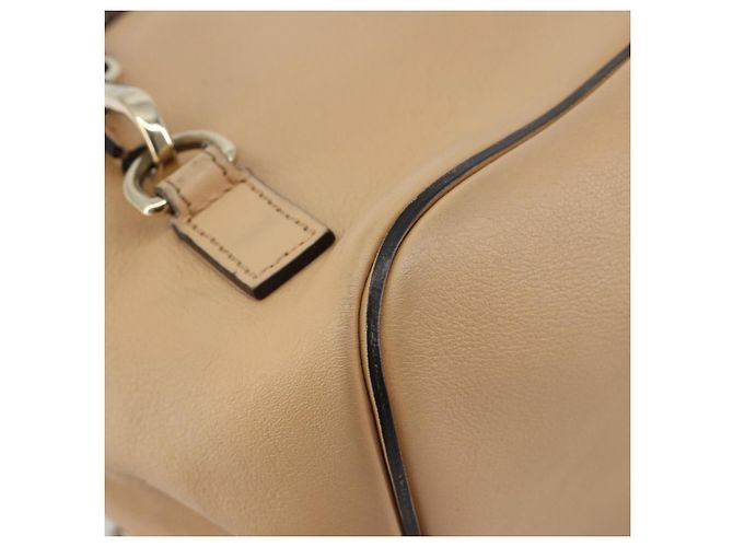 Chloé Zaino Chloe Fay Suede Beige Gold Auth BA12922 D'oro - vista 15