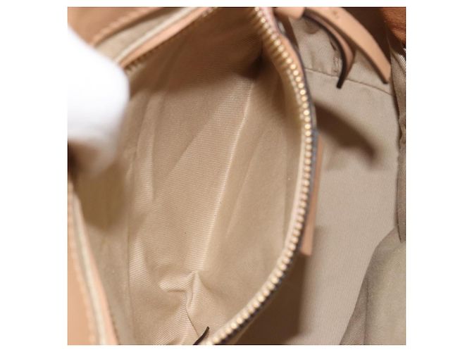 Chloé Zaino Chloe Fay Suede Beige Gold Auth BA12922 D'oro - vista 24