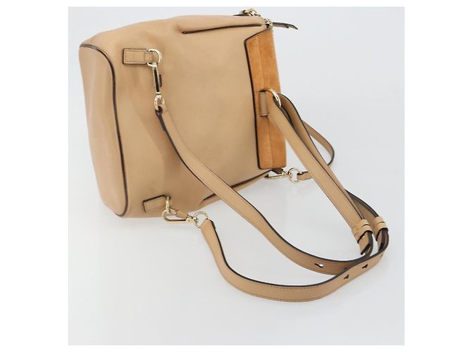 Chloé Zaino Chloe Fay Suede Beige Gold Auth BA12922 D'oro - vista 9