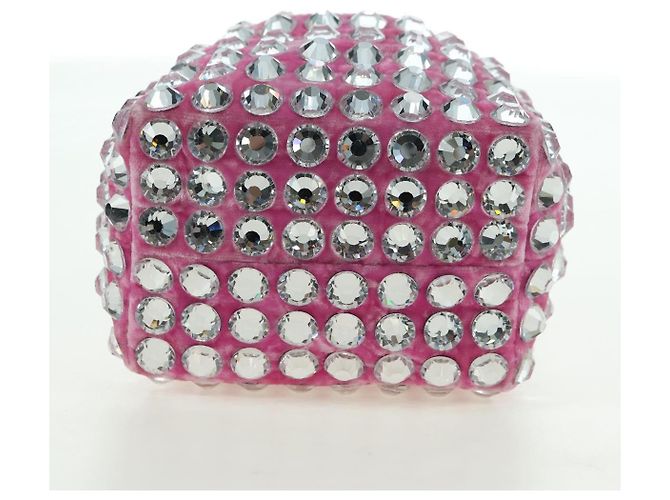 Borsa a Spalla Jimmy Choo Chain Bonbon Velluto 2way Rosa Oro Auth 179776SAM D'oro - vista 11