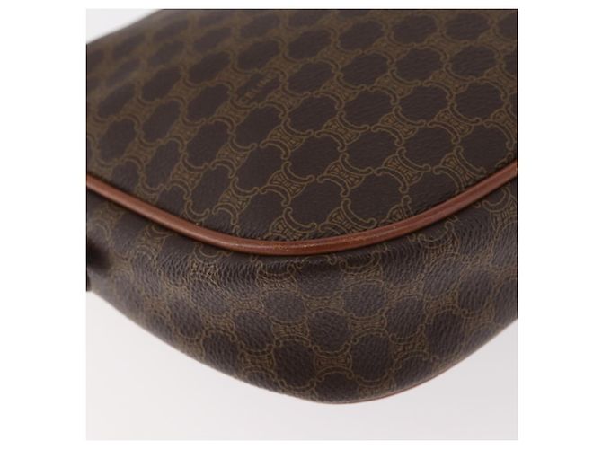 Céline Borsa a tracolla CELINE Macadam Canvas PVC Pelle Marrone Oro Auth bs35244 D'oro - vista 12