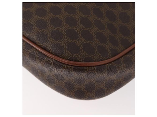 Céline Borsa a tracolla CELINE Macadam Canvas PVC Pelle Marrone Oro Auth bs35244 D'oro - vista 13
