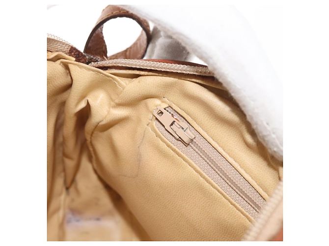 Céline Borsa a tracolla CELINE Macadam Canvas PVC Pelle Marrone Oro Auth bs35244 D'oro - vista 19