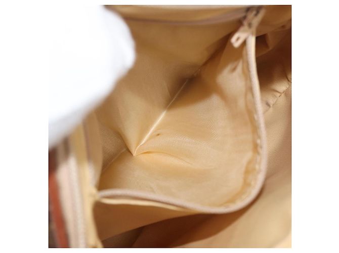 Céline Borsa a tracolla CELINE Macadam Canvas PVC Pelle Marrone Oro Auth bs35244 D'oro - vista 20