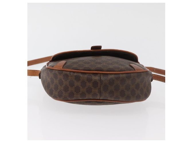 Céline Borsa a tracolla CELINE Macadam Canvas PVC Pelle Marrone Oro Auth bs35244 D'oro - vista 9