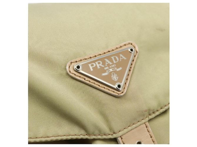 Zaino PRADA Nylon Khaki Silver Auth bs35144 Argento Cachi - vista 14