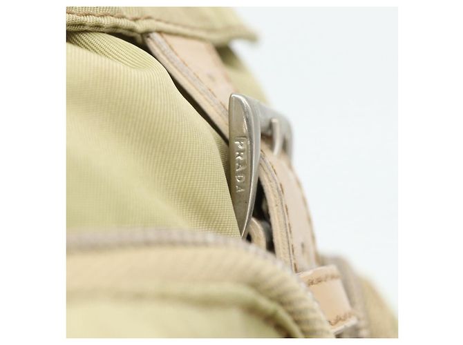 Zaino PRADA Nylon Khaki Silver Auth bs35144 Argento Cachi - vista 16