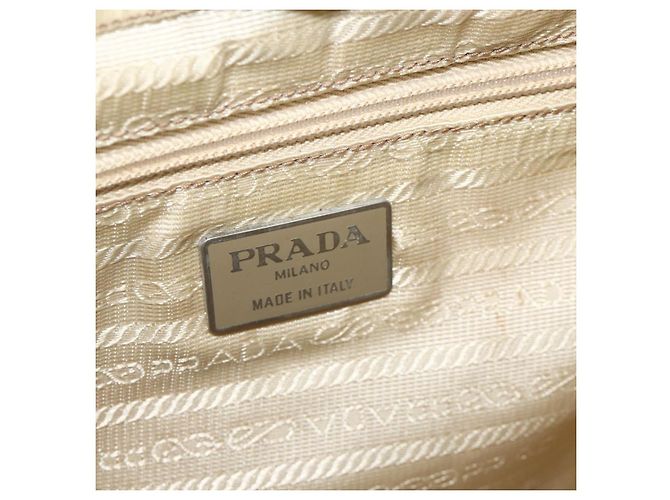 Zaino PRADA Nylon Khaki Silver Auth bs35144 Argento Cachi - vista 17