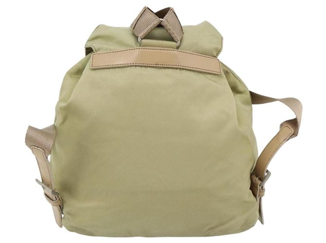 Zaino PRADA Nylon Khaki Silver Auth bs35144 Argento Cachi - vista 3
