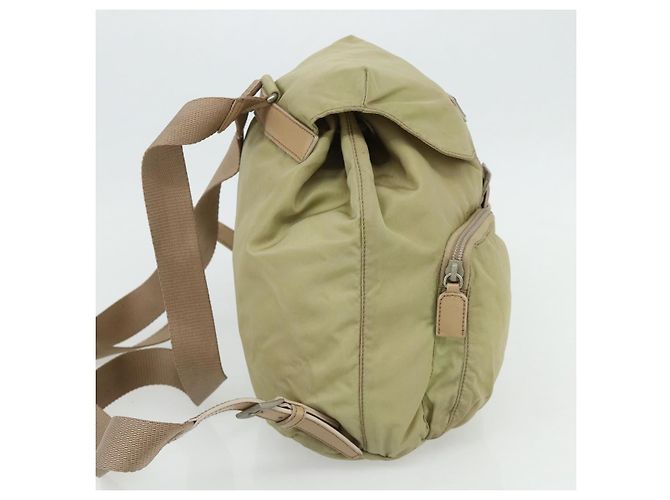 Zaino PRADA Nylon Khaki Silver Auth bs35144 Argento Cachi - vista 4