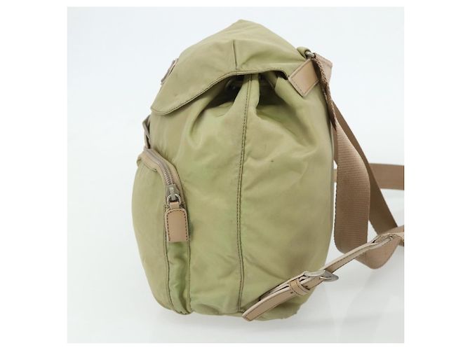 Zaino PRADA Nylon Khaki Silver Auth bs35144 Argento Cachi - vista 5