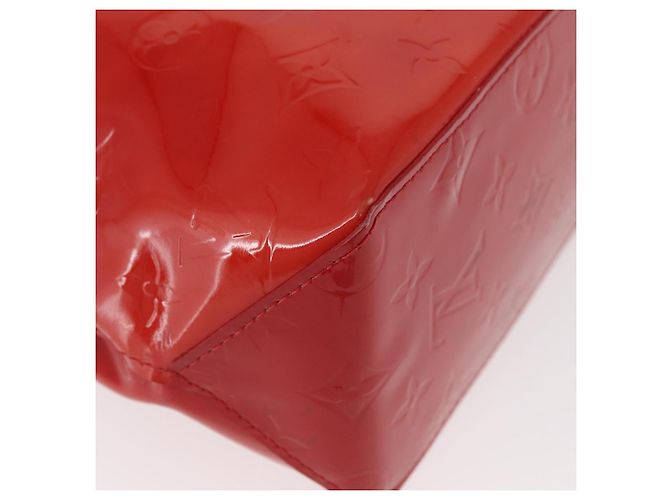 LOUIS VUITTON Monogram Vernis Reade PM Hand Bag Red Rouge M91088 LV Auth 181345 Rosso - vista 15