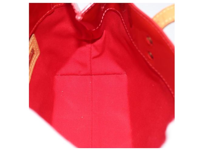 LOUIS VUITTON Monogram Vernis Reade PM Hand Bag Red Rouge M91088 LV Auth 181345 Rosso - vista 18