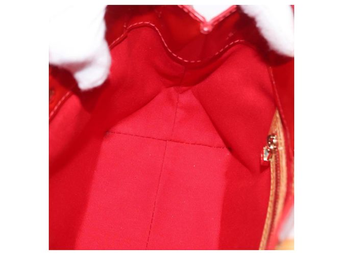 LOUIS VUITTON Monogram Vernis Reade PM Hand Bag Red Rouge M91088 LV Auth 181345 Rosso - vista 19