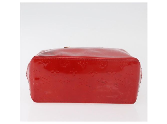 LOUIS VUITTON Monogram Vernis Reade PM Hand Bag Red Rouge M91088 LV Auth 181345 Rosso - vista 5
