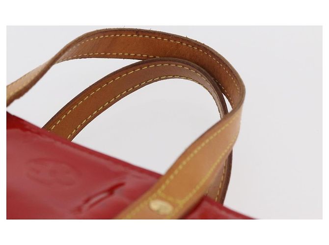 LOUIS VUITTON Monogram Vernis Reade PM Hand Bag Red Rouge M91088 LV Auth 181345 Rosso - vista 8