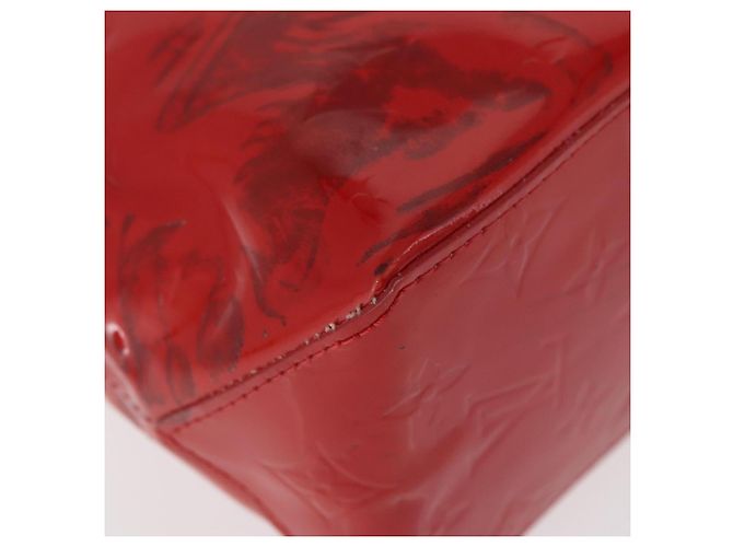 LOUIS VUITTON Monogram Vernis Reade PM Hand Bag Red Rouge M91088 LV Auth 181345 Rosso - vista 9